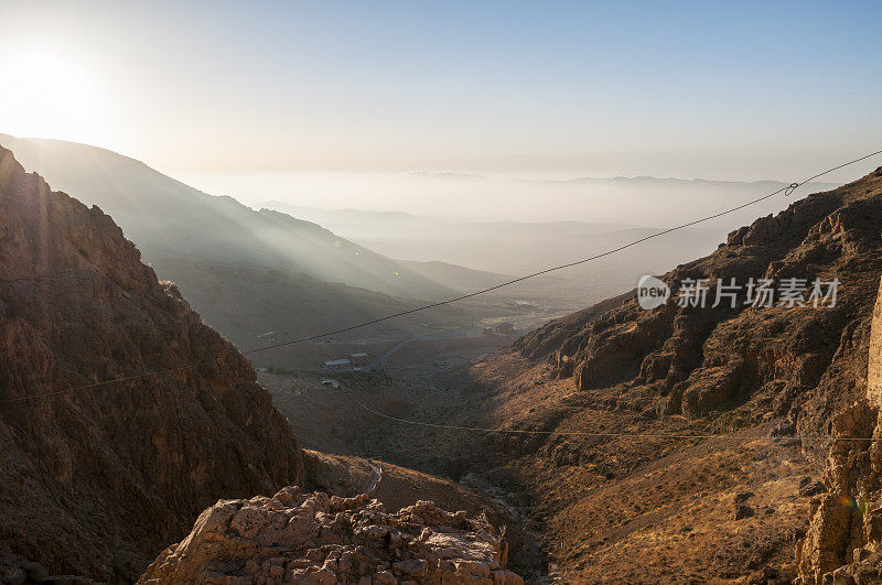 Deir Mar Musa修道院的叙利亚风景